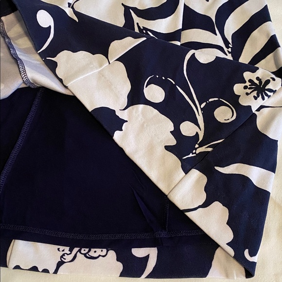 Lilly Pulitzer Briella Fit and Flare A line Floral Palm Beach dress Bright Navy - Picture 11 of 15